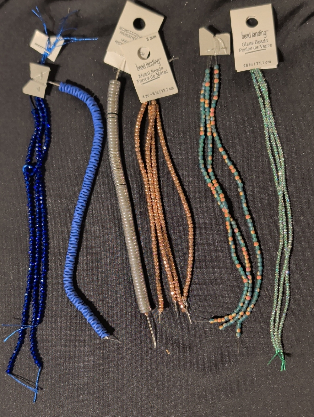 Giant Lot of NWT Bead Strands: 135+ Semi-precious, Glass, Ceramic, Metal & Shell - Picture 10 of 17